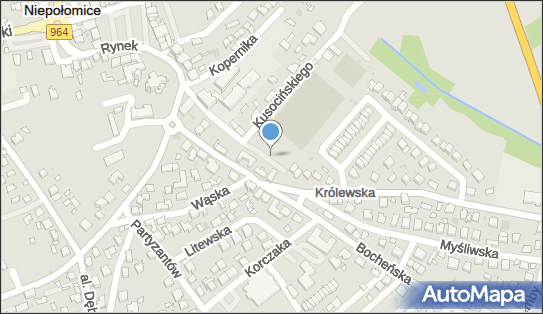 Przy stadionie miejskim, Szkolna / Kusocińskiego, Niepołomice 32-005 - Parking