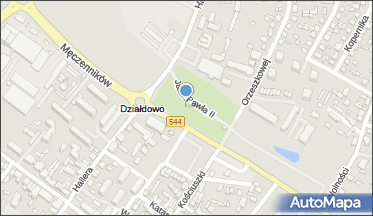 Plac zabaw, Ogródek, DW 544, Męczenników, Działdowo - Plac zabaw, Ogródek