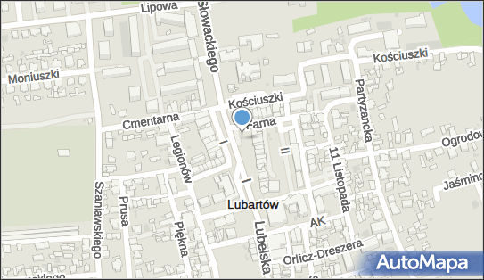 Parking Płatny-niestrzeżony, Rynek I, Lubartów - Płatny-niestrzeżony - Parking
