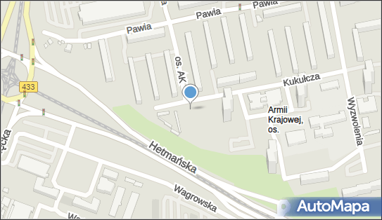 Parking Płatny-strzeżony, Osiedle Armii Krajowej 107, Poznań 61-381 - Płatny-strzeżony - Parking