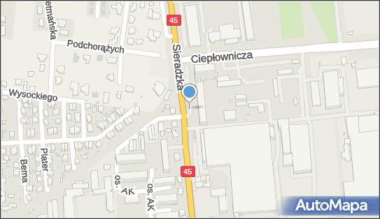 Parking Płatny-strzeżony, Sieradzka 56a, Wieluń - Płatny-strzeżony - Parking