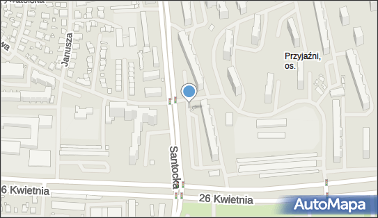 Parking Płatny-strzeżony, Santocka 13, Szczecin - Płatny-strzeżony - Parking