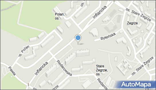 Parking Płatny-strzeżony, Inflancka, Poznań 61-132, 61-243 - Płatny-strzeżony - Parking