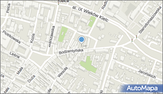 Parking Płatny-strzeżony, Bodzentyńska 17, Kielce 25-308 - Płatny-strzeżony - Parking