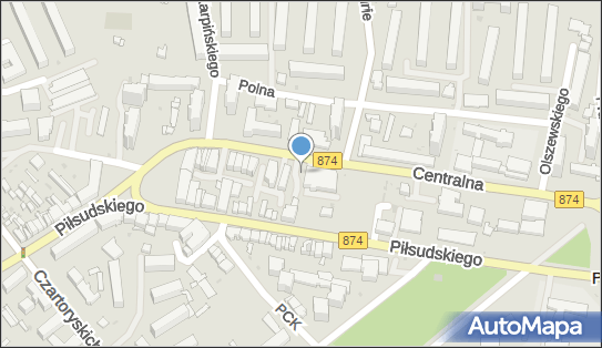 parking płatny, Centralna 13, Puławy - Płatny-strzeżony - Parking