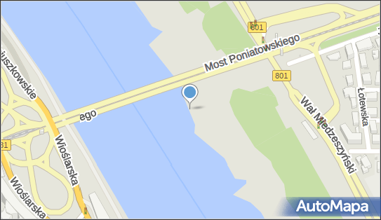 Plaża, DW 631, Most Księcia Józefa Poniatowskiego, Warszawa - Plaża