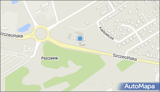 Przecięcie południka i równoleżnika, Szczecińska, Stargard 73-100, 73-110 - Przecięcie południka i równoleżnika