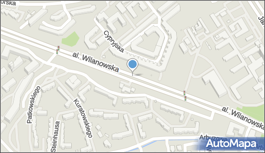 Kaskada Straży Miejskiej, Aleja Wilanowska, Warszawa 02-665, 02-730, 02-765, 02-900 - Radiowóz z kamerą