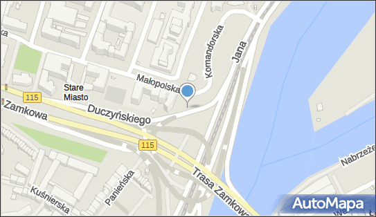 Trasa, Ścieżka Rowery, Duczyńskiego Zygmunta, Szczecin od 70-513 do 70-515 - Rowery - Trasa, Ścieżka