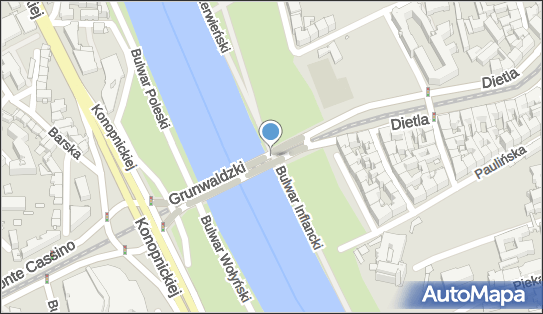 Trasa, Ścieżka Rowery, Most Grunwaldzki, Kraków od 30-001 do 30-899, od 31-001 do 31-999 - Rowery - Trasa, Ścieżka