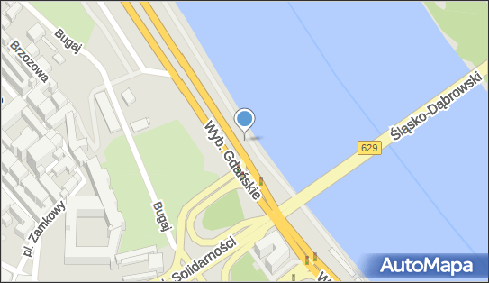 Wjazd i wyjazd pod Wisłostradą - wschód, Bulwar Jana Karskiego 00-301 - Rowery - Trasa, Ścieżka