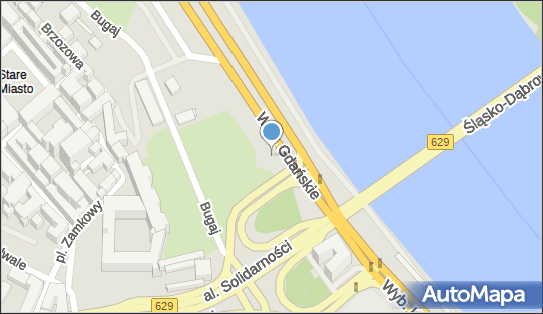 Wjazd i wyjazd pod Wisłostradą - zachód, Wybrzeże Gdańskie 00-301 - Rowery - Trasa, Ścieżka