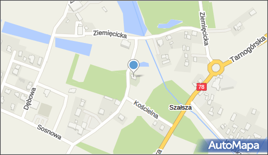 Najświętszej Marii Panny, Kościelna, Szałsza 42-677 - Rzymskokatolicki - Kościół