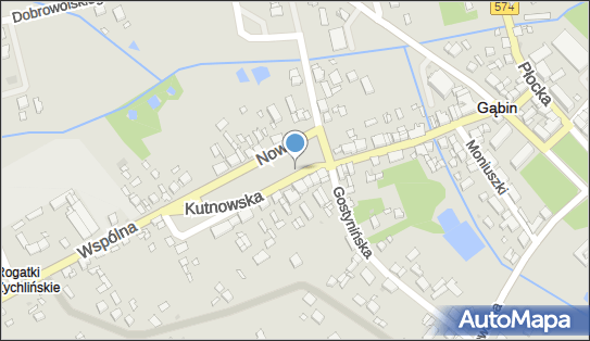 Skrzynka pocztowa, DW 574, Kutnowska, Gąbin - Skrzynka pocztowa