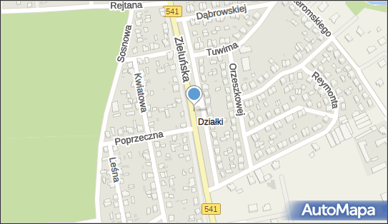 Skrzynka pocztowa, DW 541, Zieluńska, Lidzbark - Skrzynka pocztowa