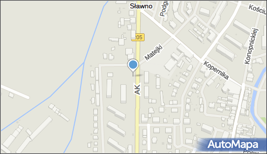 Skrzynka pocztowa, DW 205, Armii Krajowej, Sławno - Skrzynka pocztowa
