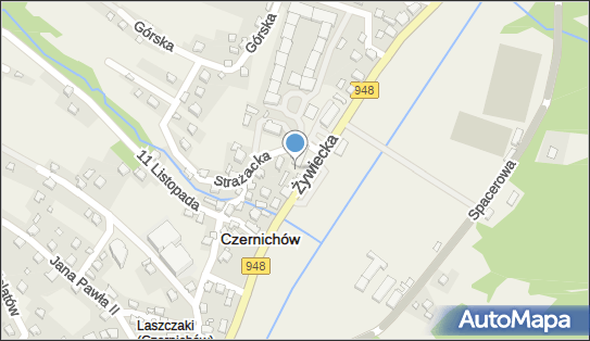 Skrzynka pocztowa, DW 948, Żywiecka 25, Czernichów - Skrzynka pocztowa