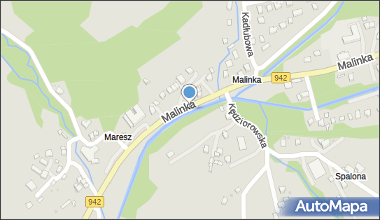 Jaz stały, Malinka942 43, Wisła 43-460 - Śluza, Jaz