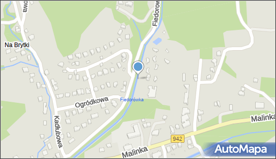 Jaz stały, Fiedorowska 17, Wisła 43-460 - Śluza, Jaz