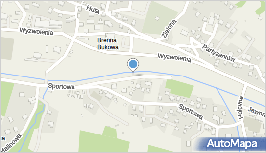 Jaz stały, Sportowa 5, Brenna 43-438 - Śluza, Jaz