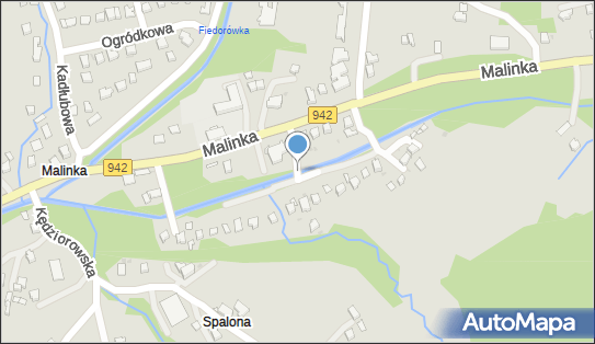 Jaz stały, Malinka942 22A, Wisła 43-460 - Śluza, Jaz