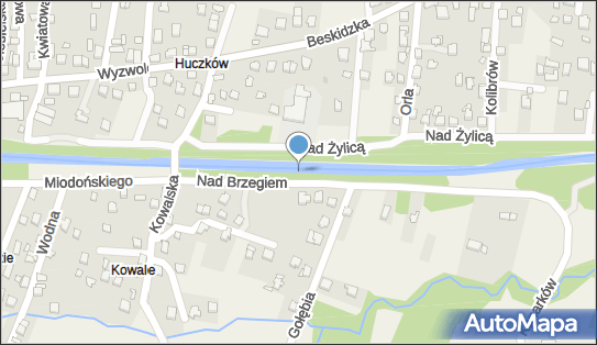 Jaz stały, Nad Brzegiem 14, Rybarzowice 43-378 - Śluza, Jaz