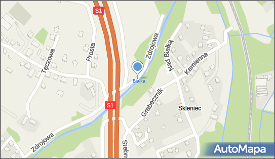 Jaz stały, Zdrojowa, Bystra 43-360 - Śluza, Jaz