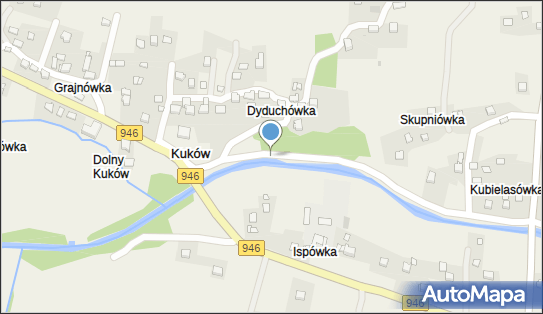 Jaz stały, Kuków, Kuków 34-206 - Śluza, Jaz