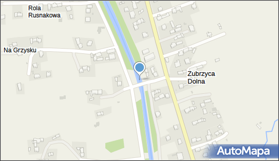 Jaz stały, Zubrzyca Dolna 221, Zubrzyca Dolna 34-484 - Śluza, Jaz