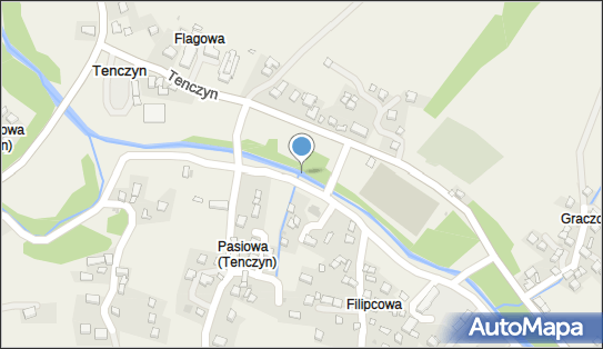 Jaz stały, Tenczyn, Tenczyn 32-433 - Śluza, Jaz