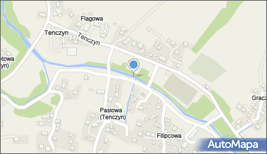 Jaz stały, Tenczyn, Tenczyn 32-433 - Śluza, Jaz