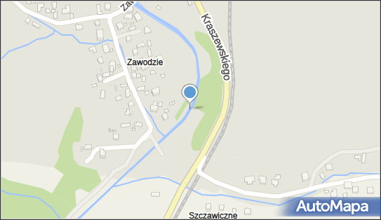Jaz stały, Zawodzie, Krynica-Zdrój 33-380 - Śluza, Jaz