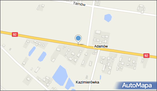 Sołectwo, DK 92, Adamów 76, Kręcieszki - Sołectwo