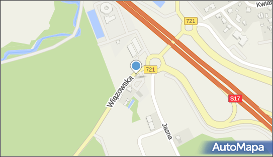 Stacja paliw, DW 721, Wiązowska, Wiązowna - Stacja paliw