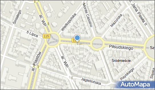 SPP - Podstrefa A, DW115, marsz. Józefa Piłsudskiego, Szczecin 70-463 - Strefa płatnego parkowania, godziny otwarcia