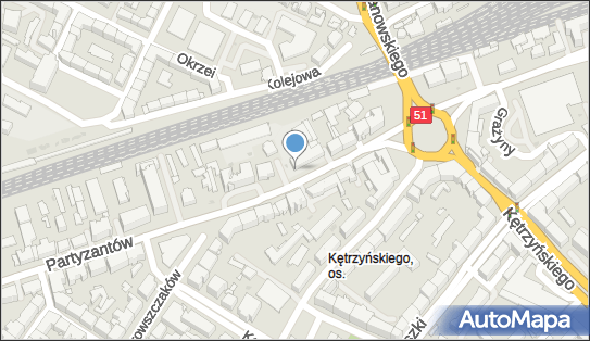 Strefa płatnego parkowania, Partyzantów 26/27, Olsztyn - Strefa płatnego parkowania