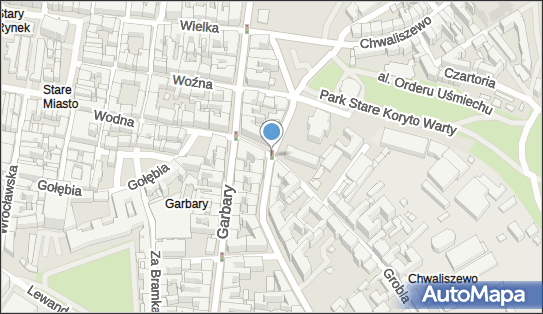 Strefa płatnego parkowania, Grobla, Poznań 61-858, 61-859 - Strefa płatnego parkowania