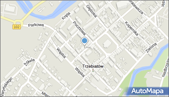 Strefa płatnego parkowania, Witosa Wincentego 4, Trzebiatów 72-320 - Strefa płatnego parkowania