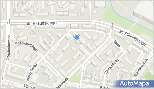 Strefa płatnego parkowania, Piotrkowska, Białystok 15-439 - Strefa płatnego parkowania
