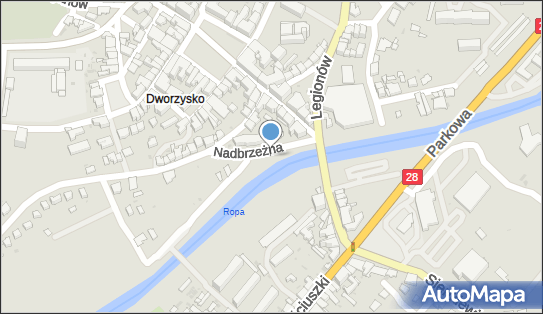 Strefa płatnego parkowania, Nadbrzeżna 2, Gorlice 38-300 - Strefa płatnego parkowania