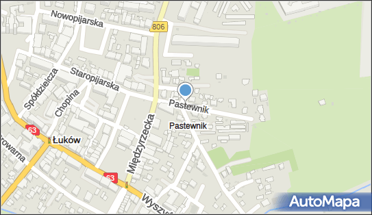 Strefa płatnego parkowania, Pastewnik, Łuków 21-400 - Strefa płatnego parkowania