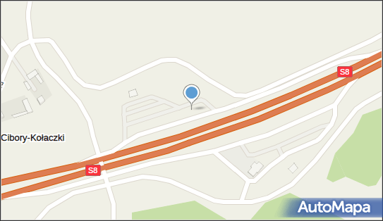 MOP Cibory Północ, S8, E67, Cibory-Kołaczki - TIR - Parking