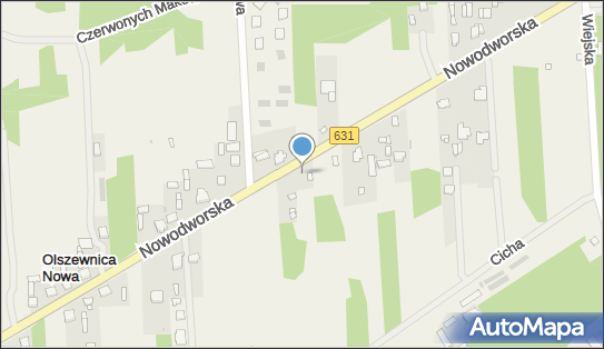 nr 0055, DW 631, Nowodworska, Olszewnica Nowa - Trafostacja