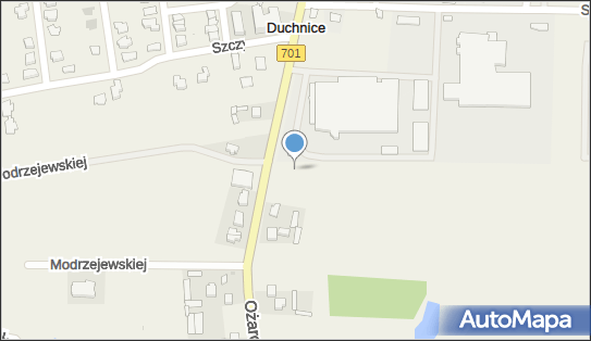 nr 0309, DW 701, Ożarowska, Duchnice - Trafostacja