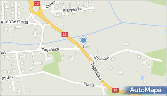 nr 8048, DK 12, Bohaterów Getta, Żary - Trafostacja