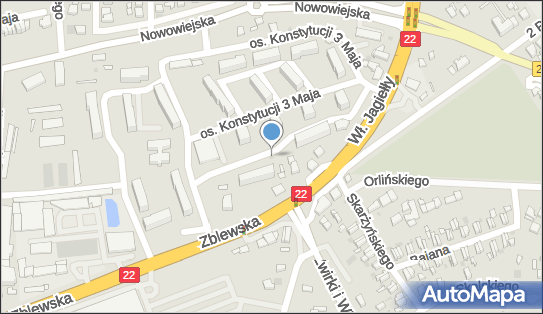 nr T-61234, DK 22, Zblewska, Starogard Gdański - Trafostacja