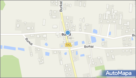 Trafostacja, DW 542, Burkat - Trafostacja