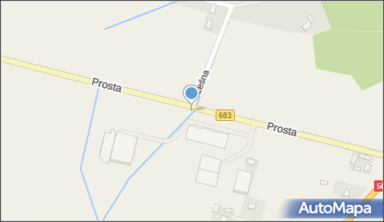 Trafostacja, DW 683, Prosta, Czaplinek - Trafostacja