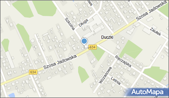 Trafostacja, DW 634, Szosa Jadowska, Duczki - Trafostacja