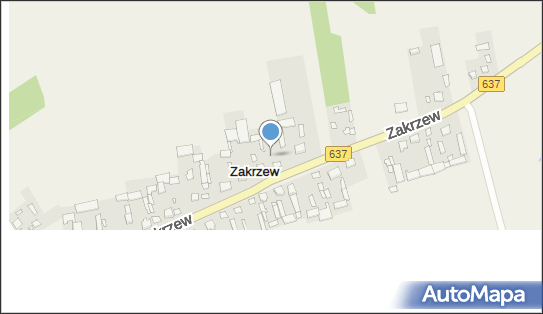 Trafostacja, DW 637, Zakrzew - Trafostacja
